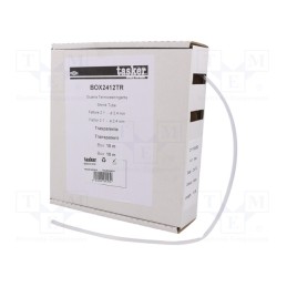 1 pcs x TASKER - BOX 2412 TR - Heat shrink sleeve, glueless, 2: 1, 2.4mm, L: 10m, transparent