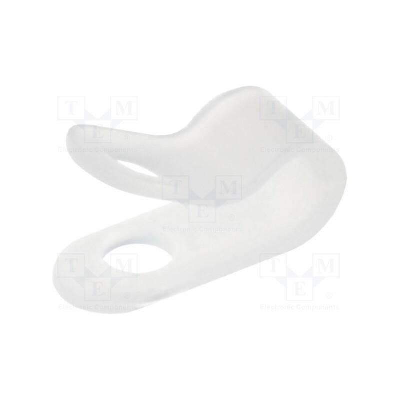 10 pcs x FIX&FASTEN - FIX-CC-28 - Fixing clamp, Cable P-clips, ØBundle : 2.7mm, polyamide, natural