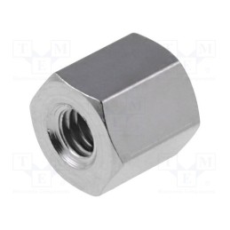 10 pcs x DREMEC - 112X05 - Screwed spacer sleeve, 5mm, Int.thread: M2,5, hexagonal, brass