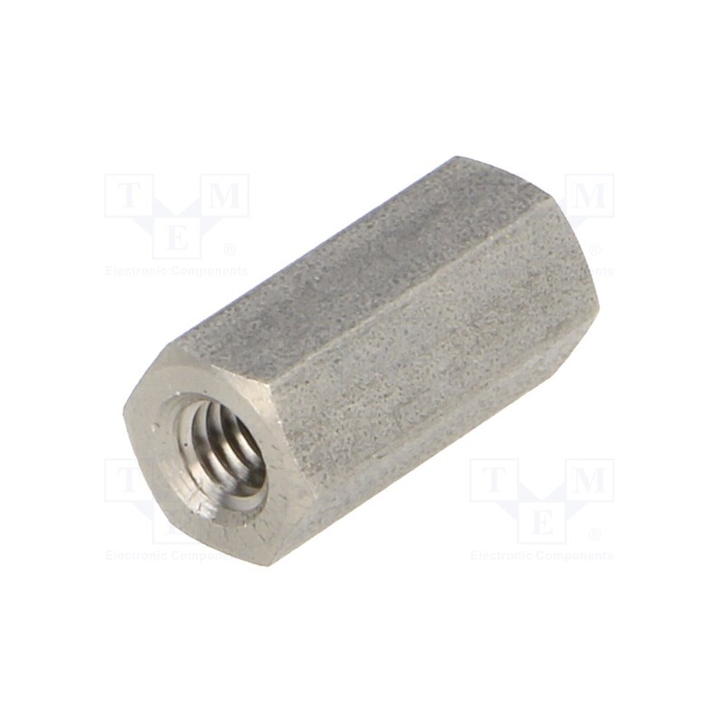 10 pcs x DREMEC - 146X15 - Screwed spacer sleeve, 15mm, Int.thread: M4, hexagonal