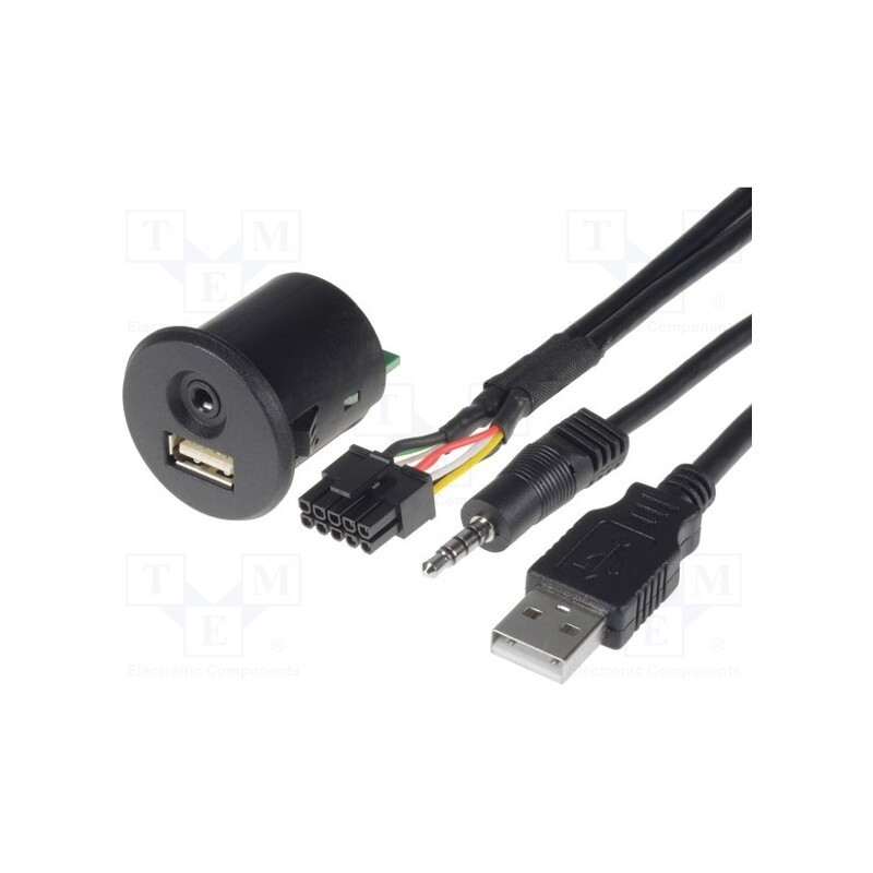 1 pcs x PER.PIC. - C0004 USB - USB/AUX adapter, Fiat Punto 2005-&gt,, 0.9m