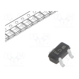 3 pcs x VISHAY - SI1022R-T1-GE3 - Transistor: N-MOSFET, unipolar, 60V, 0.24A, 0.13W, SC75A