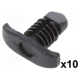 1 pcg x ROMIX - 10460 - Gasket clip, 10pcs, Ford, L: 10.7mm, polyamide, black, Øhead: 13.6mm
