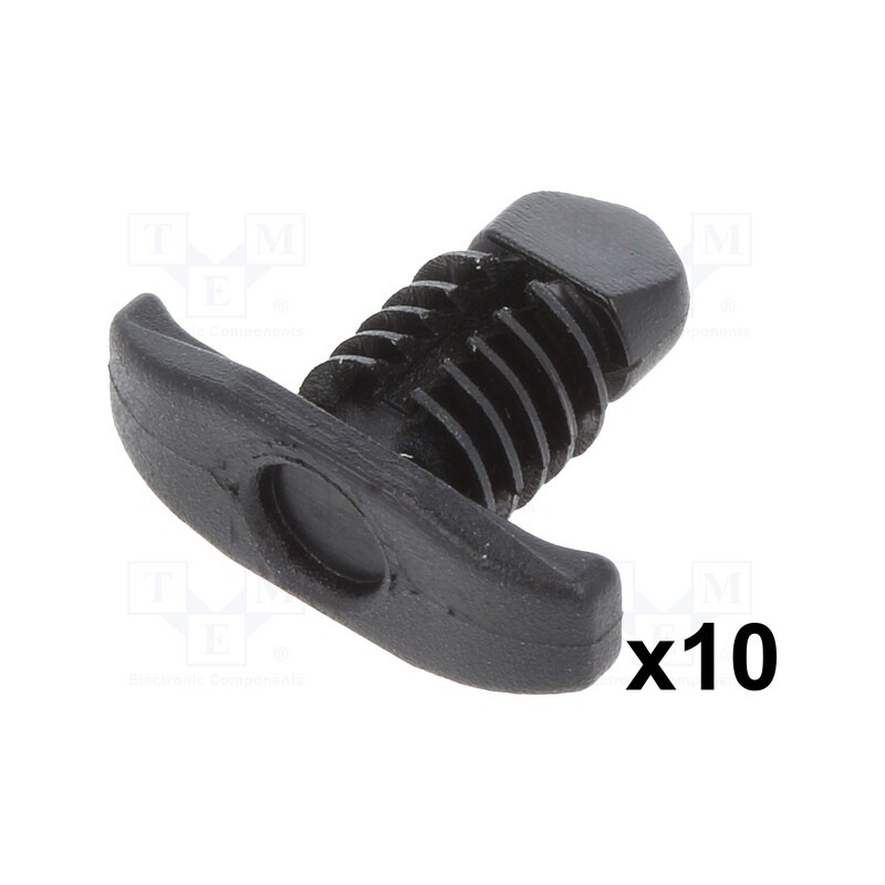 1 pcg x ROMIX - 10460 - Gasket clip, 10pcs, Ford, L: 10.7mm, polyamide, black, Øhead: 13.6mm