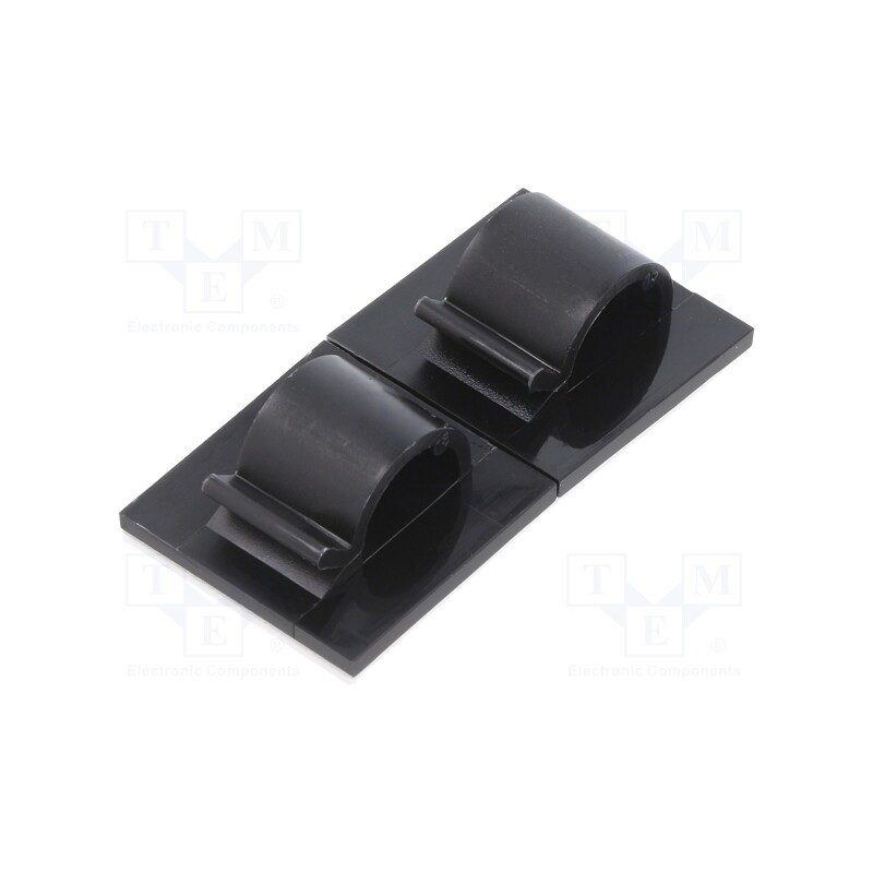 1000 pcs x HELLERMANNTYTON - 151-13601 - Self-adhesive cable holder, ØBundle : 8mm, polyamide, black