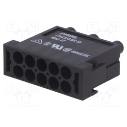 1 pcs x AMPHENOL - C146D10001E8 - Connector: HDC, module, male, C146,heavy|mate M, PIN: 10, 400V