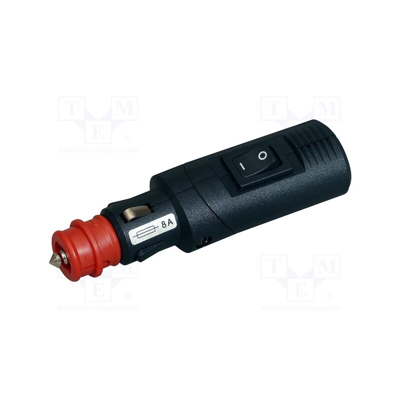 1 pcs x PRO CAR - 67747500 - Cigarette lighter plug, screw terminal, 8A, Sup.volt: 12÷24VDC