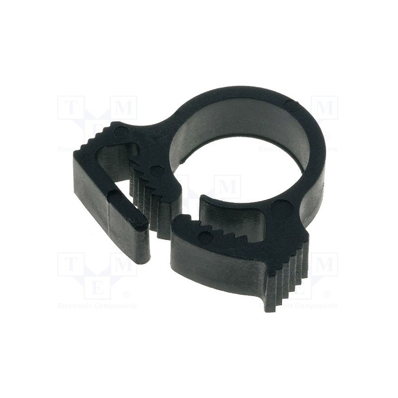 10 pcs x HELLERMANNTYTON - 192-10040 - Fixing clamp, ØBundle : 10.4÷11.7mm, W: 5.9mm, polyamide, black