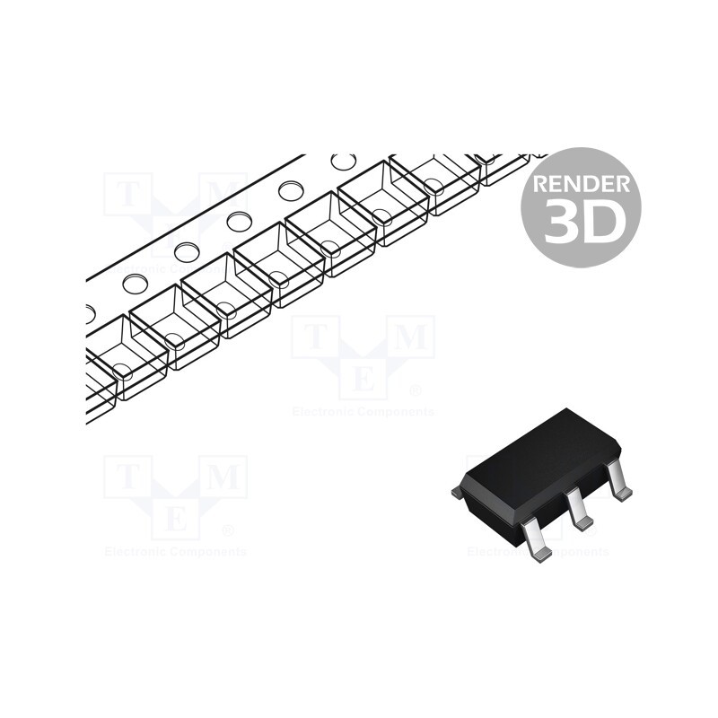 3 pcs x ONSEMI - FDC6330L - IC: power switch, high-side, 2.3A, Ch: 1, P-Channel, SMD, SuperSOT-6