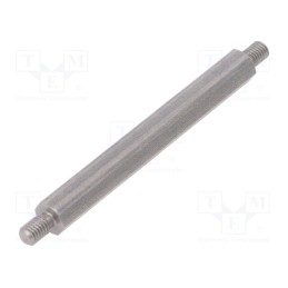10 pcs x DREMEC - 448X70 - Screwed spacer sleeve, 70mm, Ext.thread: M5, hexagonal