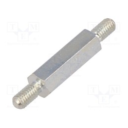 10 pcs x DREMEC - 423X15 - Screwed spacer sleeve, 15mm, Ext.thread: M3, hexagonal, steel