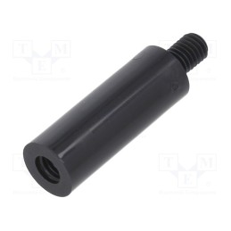 10 pcs x DREMEC - 288RDX27 - Screwed spacer sleeve, cylindrical, polyamide, M5, M5, 27mm, black