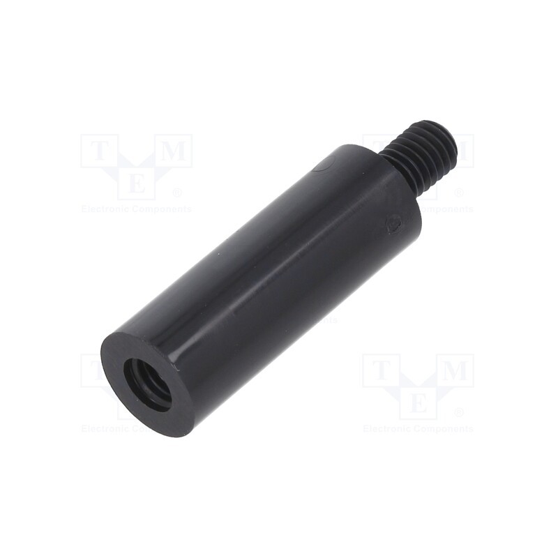 10 pcs x DREMEC - 288RDX27 - Screwed spacer sleeve, cylindrical, polyamide, M5, M5, 27mm, black