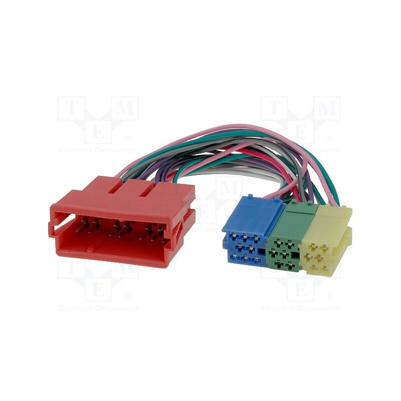 1 pcs x 4CARMEDIA - CD-ADAPTER.011 - Adapter, ISO mini socket 20pin,ISO mini plug, Audi,VW