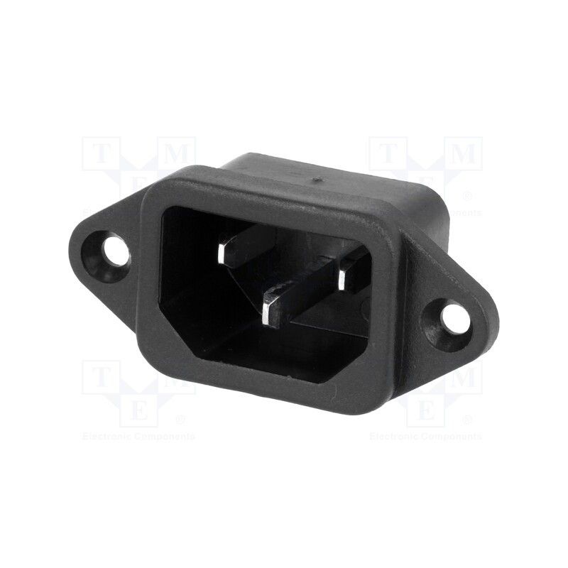 1 pcs x CANAL ELECTRONIC - KS-101 - Connector: AC supply, socket, male, 10A, 250VAC, IEC 60320, C14 (E)