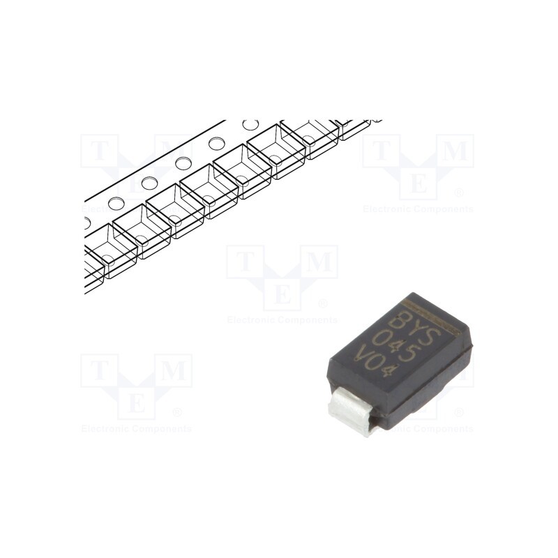 5 pcs x VISHAY - BYS10-45-E3/TR - Diode: Schottky rectifying, SMD, 45V, 1.5A, SMA,