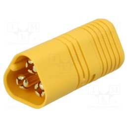 1 pcs x AMASS - MT60-M - Plug, DC supply, MT60, male, PIN: 3, for cable, soldering, yellow