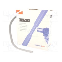 1 pcs x HELLERMANNTYTON - 300-30954 - Heat shrink sleeve, 2: 1, 9.5mm, L: 5m, grey, cardboard packaging