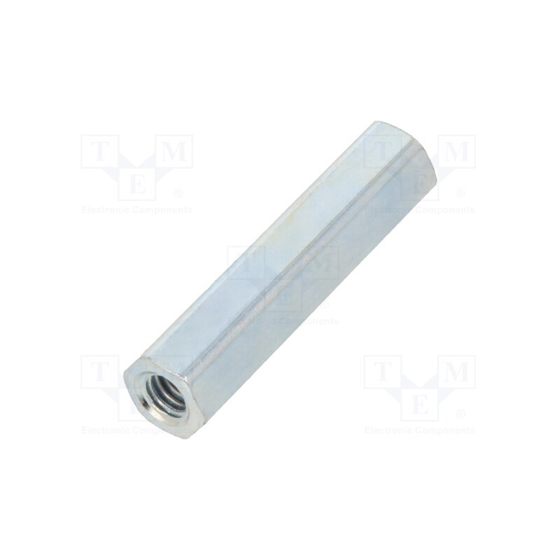 10 pcs x DREMEC - 1212X18 - Screwed spacer sleeve, 18mm, Int.thread: M2,5, hexagonal, steel