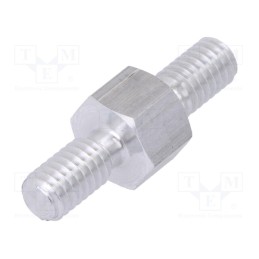 10 pcs x DREMEC - 436X05 - Screwed spacer sleeve, 5mm, Ext.thread: M4, hexagonal, aluminium
