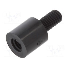 10 pcs x DREMEC - 287RDX08 - Screwed spacer sleeve, cylindrical, polyamide, M4, M4, 8mm, black