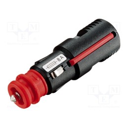 1 pcs x PRO CAR - 67724000 - Cigarette lighter plug, screw terminal, 8A, Sup.volt: 12÷24VDC