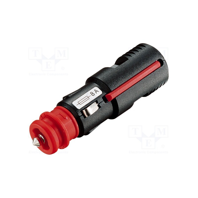 1 pcs x PRO CAR - 67724000 - Cigarette lighter plug, screw terminal, 8A, Sup.volt: 12÷24VDC
