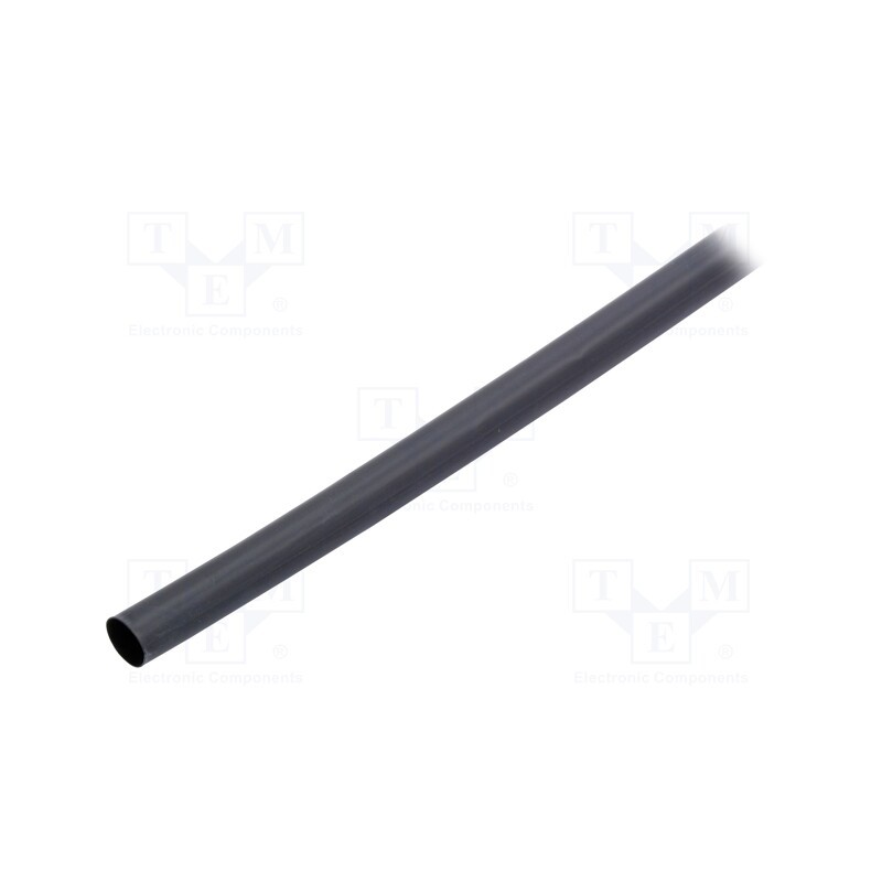 1 pcs x TE Connectivity - HTAT-12/3-0-STK - Heat shrink sleeve, dual wall,glued, 4: 1, 12mm, L: 1.2m, black