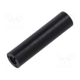 10 pcs x DREMEC - 181RDX16 - Spacer sleeve, cylindrical, polyamide, M2, L: 16mm, Øout: 4mm, black
