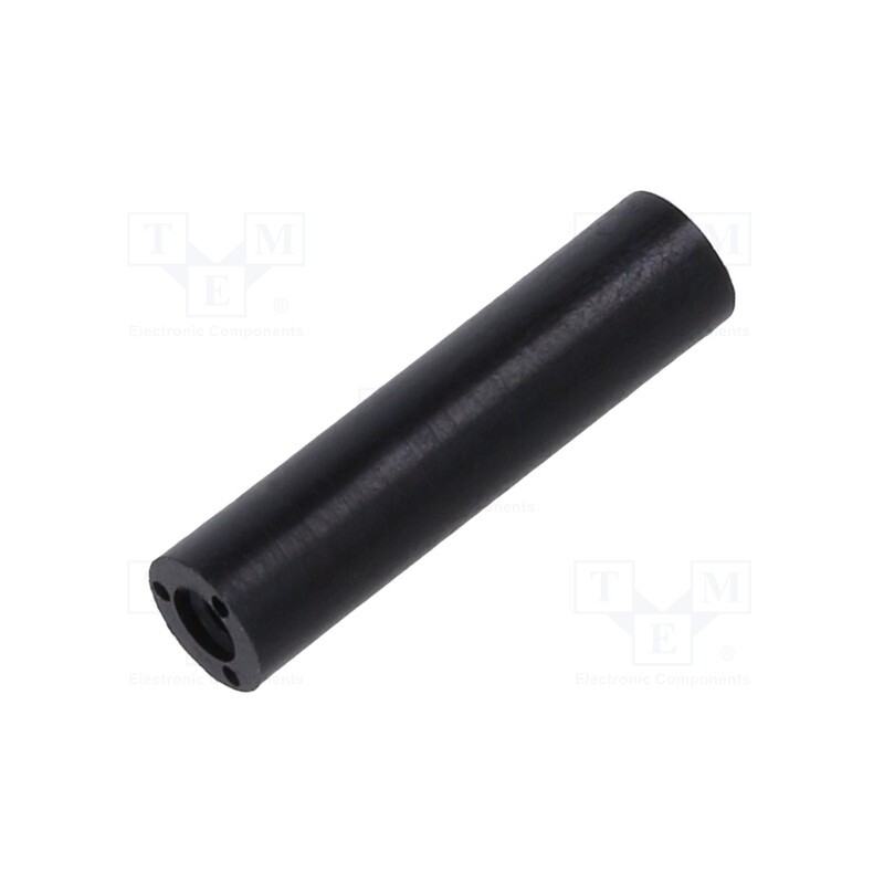 10 pcs x DREMEC - 181RDX16 - Spacer sleeve, cylindrical, polyamide, M2, L: 16mm, Øout: 4mm, black