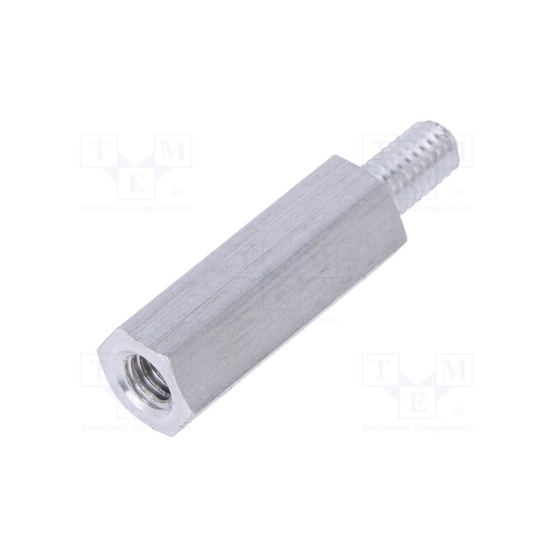 10 pcs x DREMEC - 236X20 - Screwed spacer sleeve, 20mm, Int.thread: M4, Ext.thread: M4