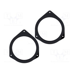 1 set x BASSER - DMFIAT06 - Spacer ring, MDF, 130mm, Fiat, impregnated, 2pcs.