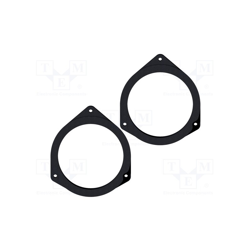 1 set x BASSER - DMFIAT06 - Spacer ring, MDF, 130mm, Fiat, impregnated, 2pcs.