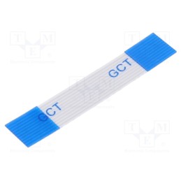 1 pcs x Global Connector Technology (GCT) - 05-10-A-0030-A-4-06-4-T - FFC cable, Cores: 10, Cable ph: 0.5mm, contacts on the sam