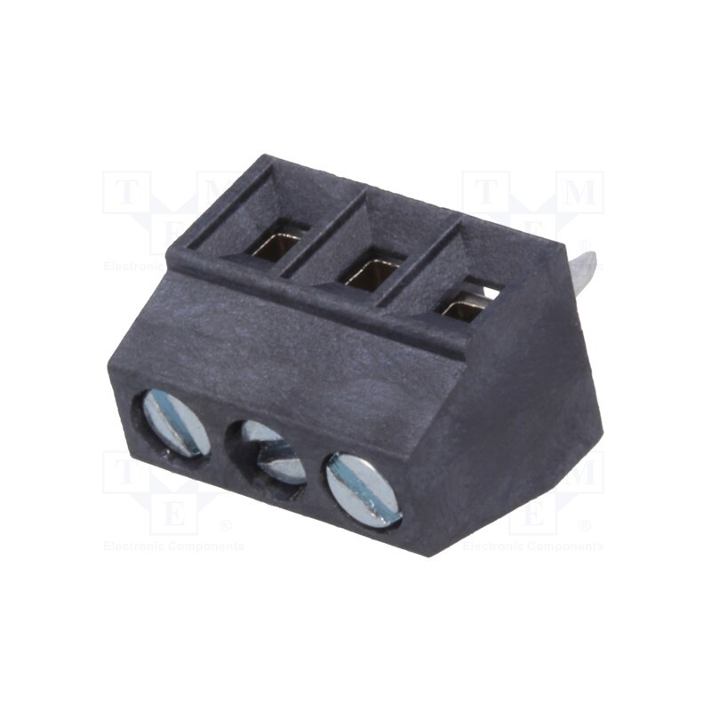1 pcs x DEGSON ELECTRONICS - DG381-THR-3.5-03P-13-00AH - PCB terminal block, angled 90°, 3.5mm, ways: 3, on PCBs, 1mm2, 10A