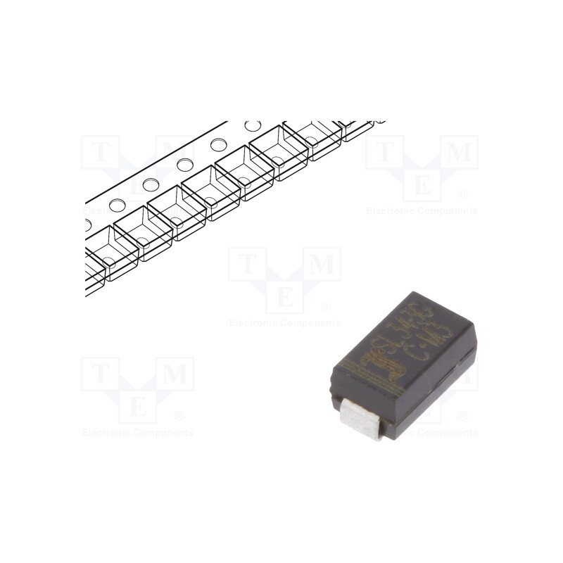 5 pcs x DIOTEC SEMICONDUCTOR - SL34SMA-3G - Diode: Schottky rectifying, SMD, 40V, 3A, SMA,