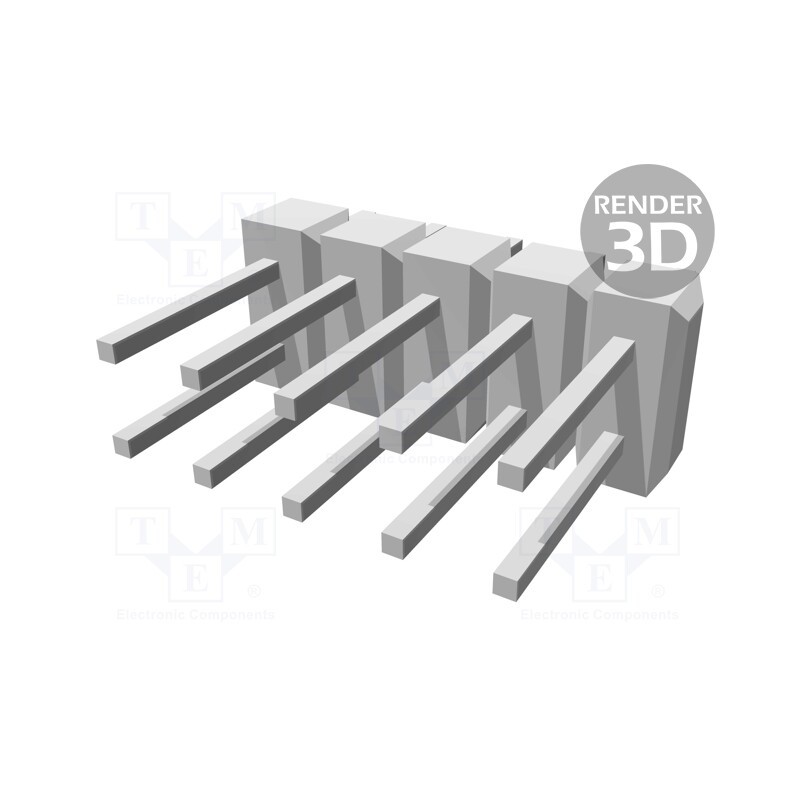 1 pcs x MOLEX - 10897102 - Pin header, pin strips, C-Grid, male, PIN: 10, straight, 2.54mm, THT