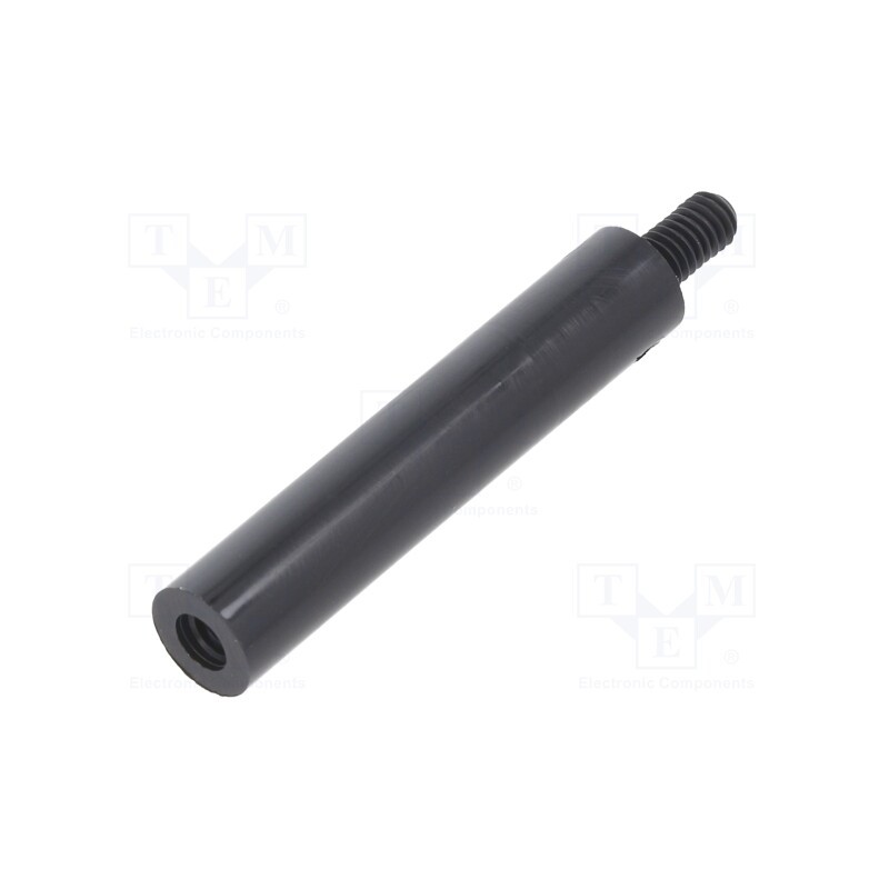 10 pcs x DREMEC - 287RDX40 - Screwed spacer sleeve, cylindrical, polyamide, M4, M4, 40mm, black