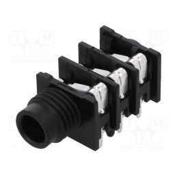 1 pcs x AMPHENOL - ACJS-HHOP - Socket, Jack 6,3mm, female, without nut,stereo, ways: 3, THT