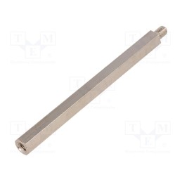 10 pcs x DREMEC - 218X90 - Screwed spacer sleeve, 90mm, Int.thread: M5, Ext.thread: M5, brass