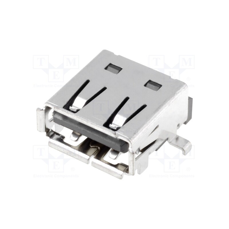 1 pcs x JST - UBA-4R-S14HD-4S (LF)(SN) - Socket, USB A, on PCBs, SMT, PIN: 4, horizontal, USB 2.0