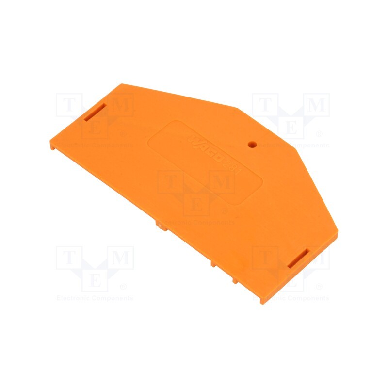 1 pcs x WAGO - 281-313 - End/partition plate, orange, 281, 2.5x37x61.5mm, 281-6
