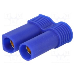 1 pcs x AMASS - EC5-F - Plug, DC supply, EC5, female, PIN: 2, for cable, soldering, blue, 40A