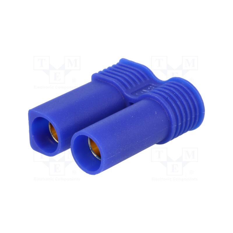 1 pcs x AMASS - EC5-F - Plug, DC supply, EC5, female, PIN: 2, for cable, soldering, blue, 40A