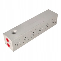 6-section valve block with overflow valve