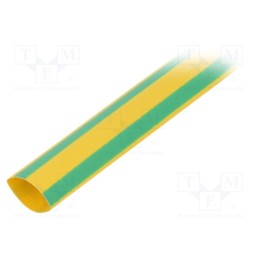 1 pcs x HELLERMANNTYTON - 319-01207 - Heat shrink sleeve, 3: 1, 12mm, L: 1m, yellow-green