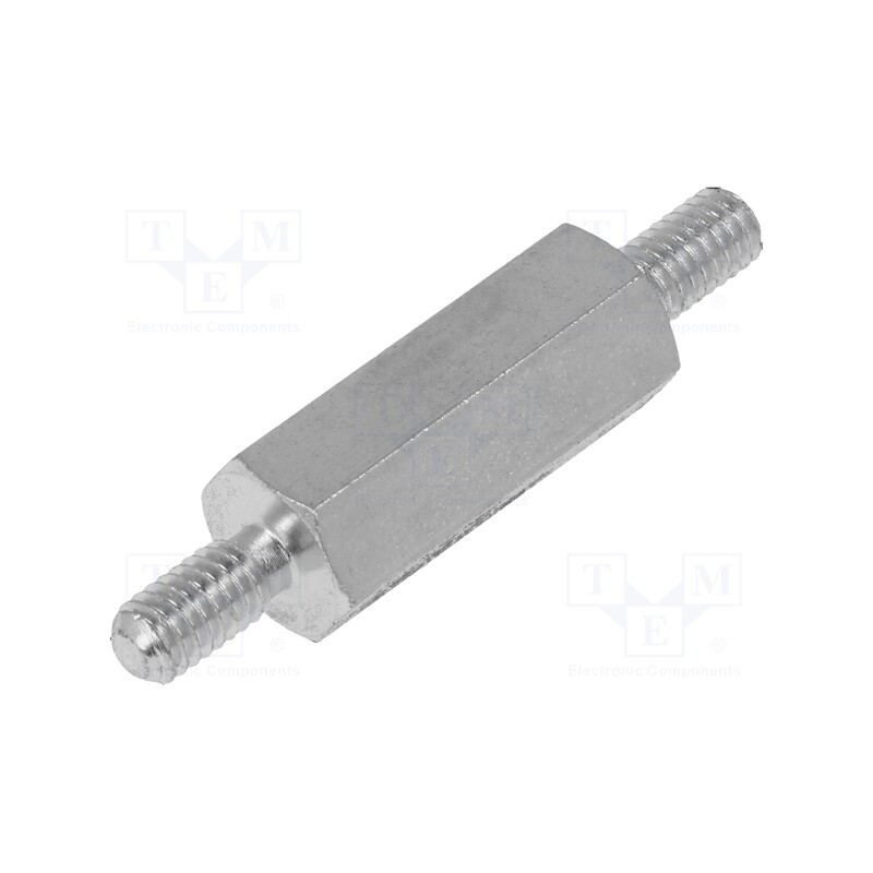 10 pcs x DREMEC - 427X20 - Screwed spacer sleeve, 20mm, Ext.thread: M4, hexagonal, steel