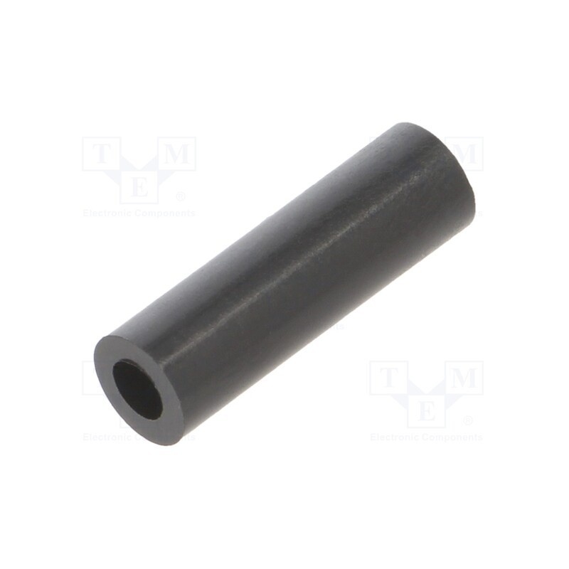 10 pcs x DREMEC - 385/2.7X15 - Spacer sleeve, cylindrical, polyamide, L: 15mm, Øout: 5mm, black