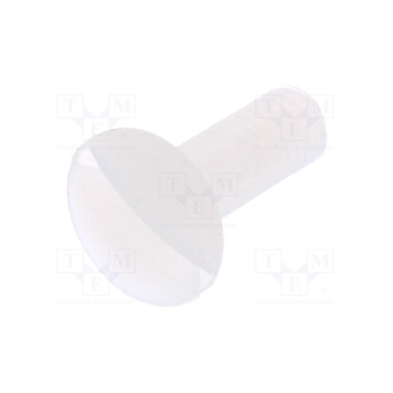 10 pcs x DREMEC - 8G203M4X12 - Screw, M4x12, 0.7, Head: countersunk, slotted, 1,3mm, polyamide