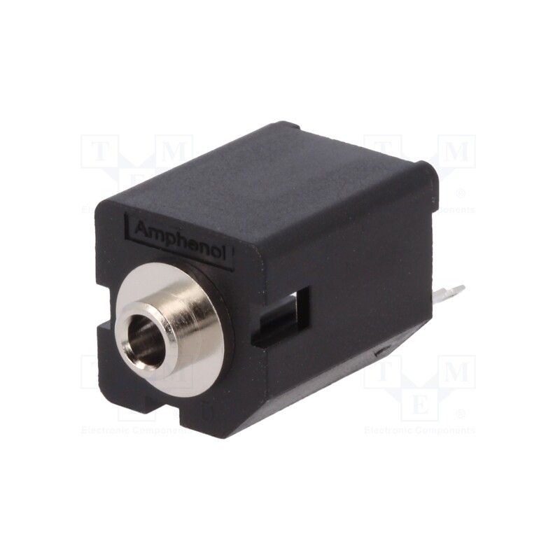 1 pcs x AMPHENOL - ACJM-NV35-2 - Socket, Jack 3,5mm, female, without nut,mono, ways: 2, straight